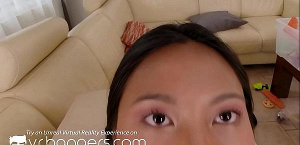  VR BANGERS Teen Asian Babysitter Needs To Get A Hard Lesson